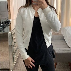 White with embroidery bomber jacket